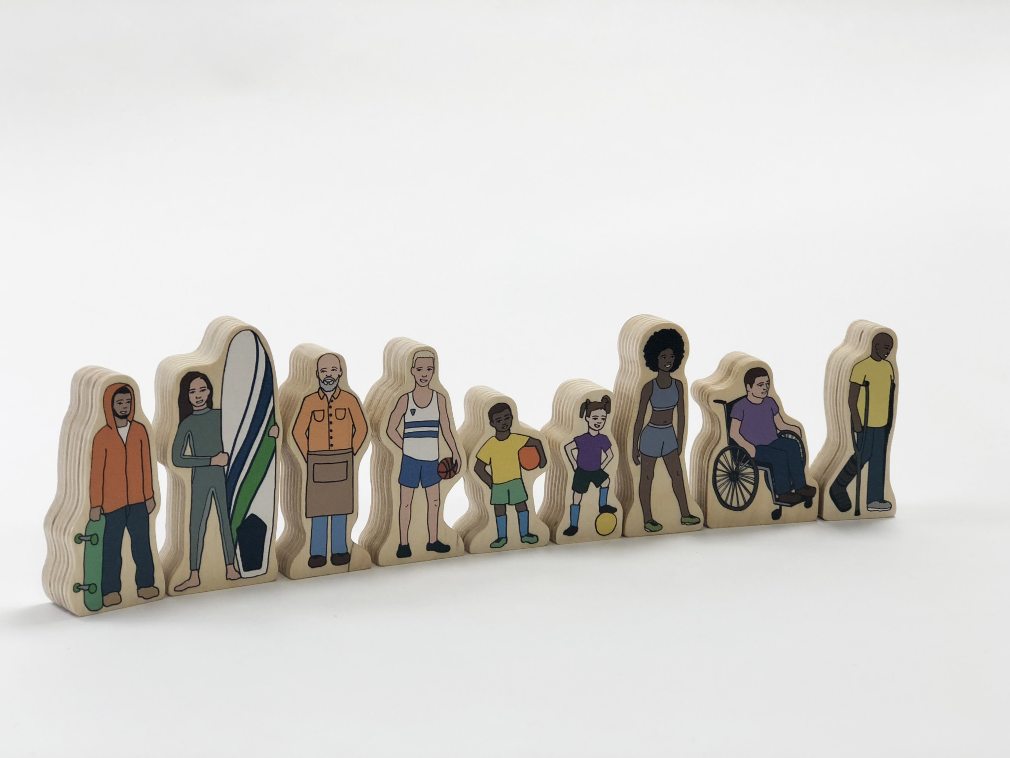 Multiculturele figuren van hout - Afbeelding 2