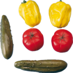 Groenteset B: Met paprika, tomaat en komkommer