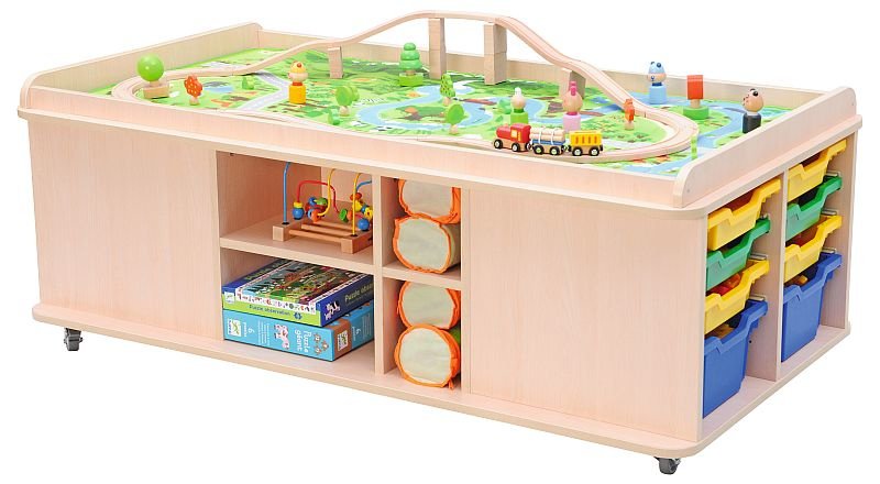 Speeltafel op wielen + speelmat - Afbeelding 4