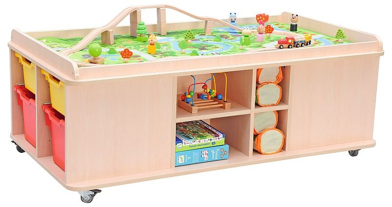 Speeltafel op wielen + speelmat - Afbeelding 3