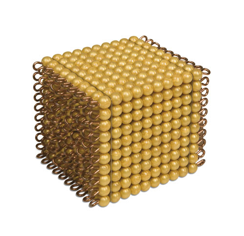 Gouden materiaal onderdelen | Kubus | Losse kralen | Kunststof