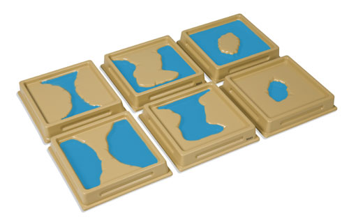 Bakjes land- en watervormen | Set 1