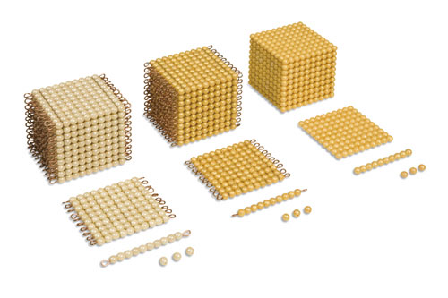 Gouden materiaal onderdelen | Kubus | Losse kralen | Glas