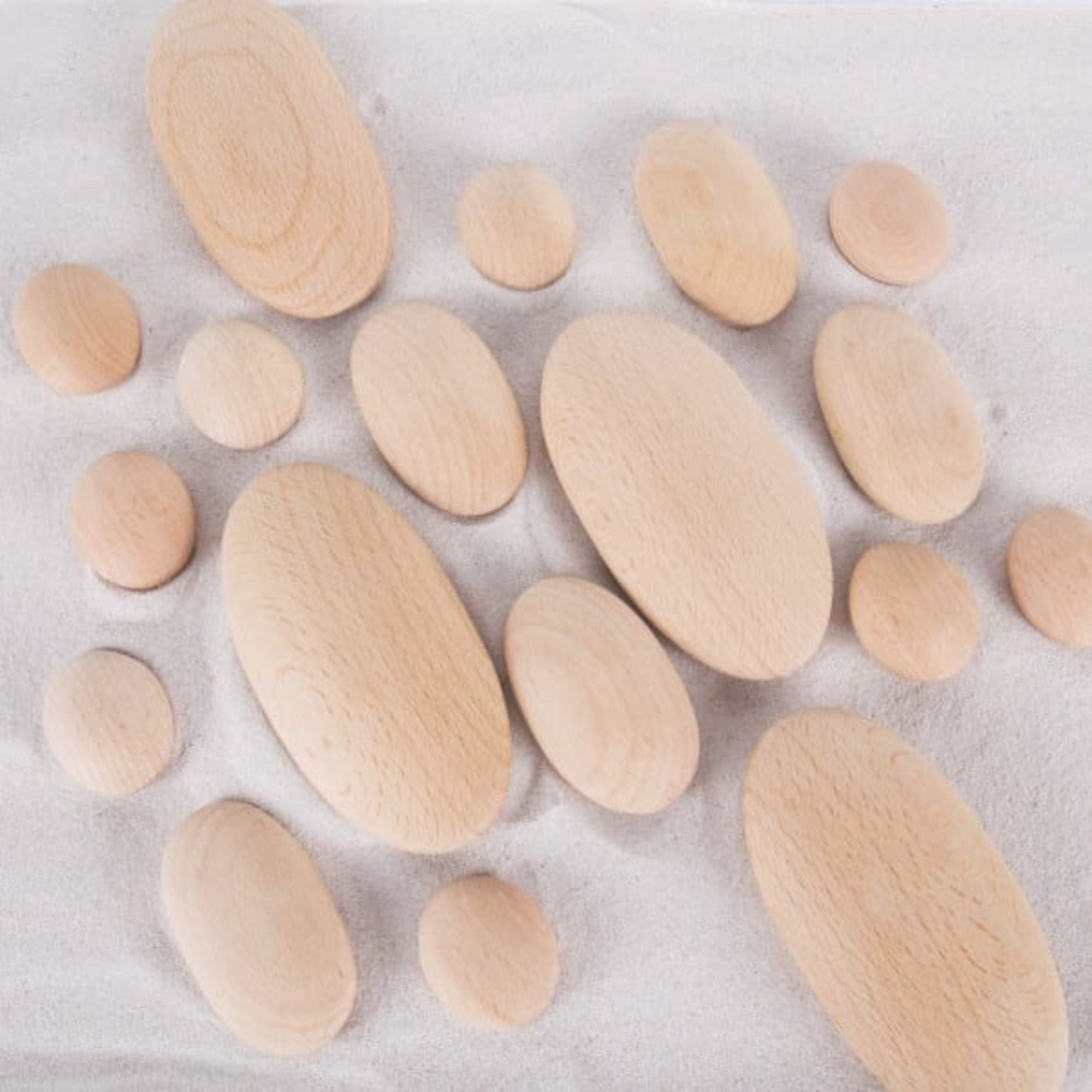 Houten River Stones | set van 20 stenen - Afbeelding 2