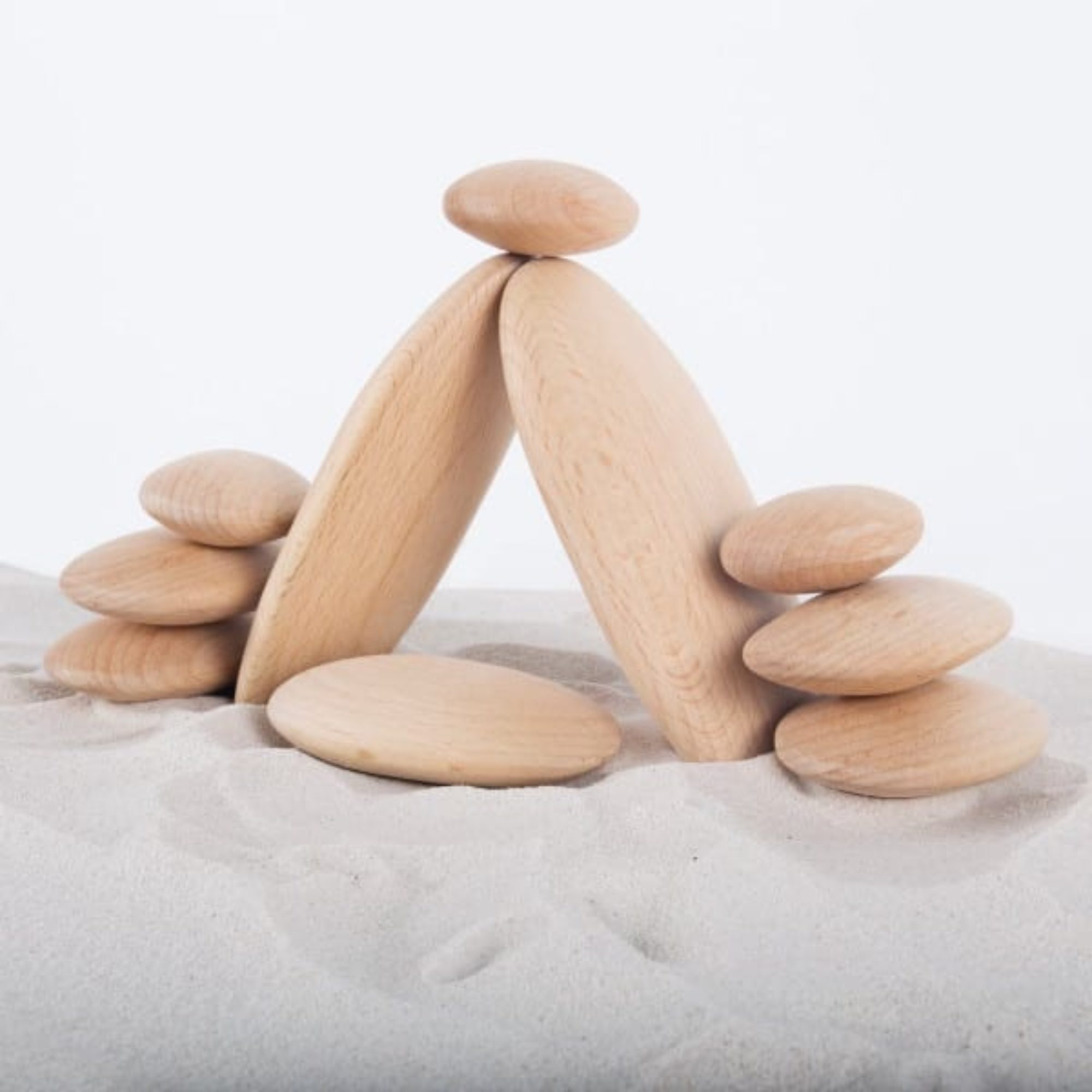 Houten River Stones | set van 20 stenen - Afbeelding 7