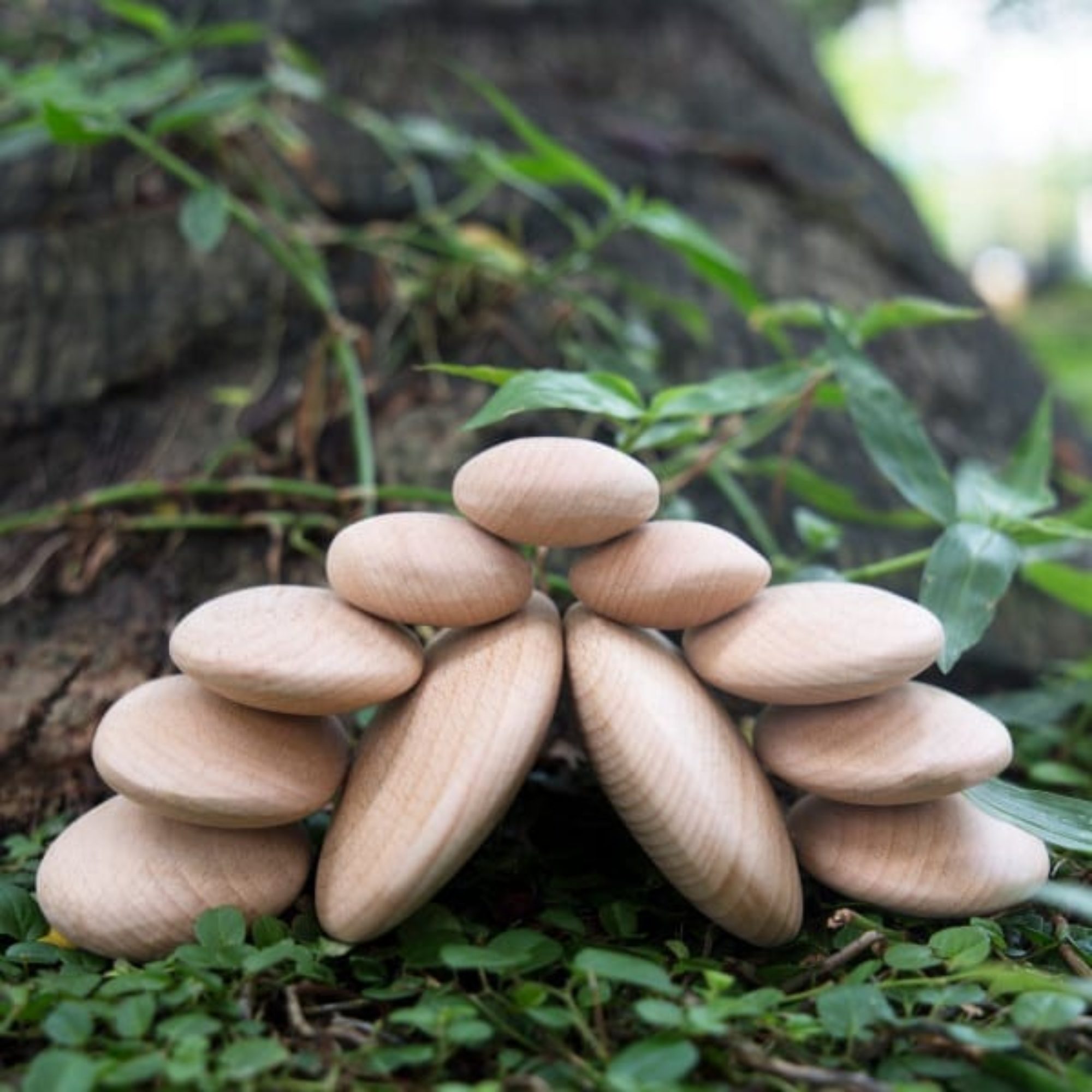 Houten River Stones | set van 20 stenen - Afbeelding 8