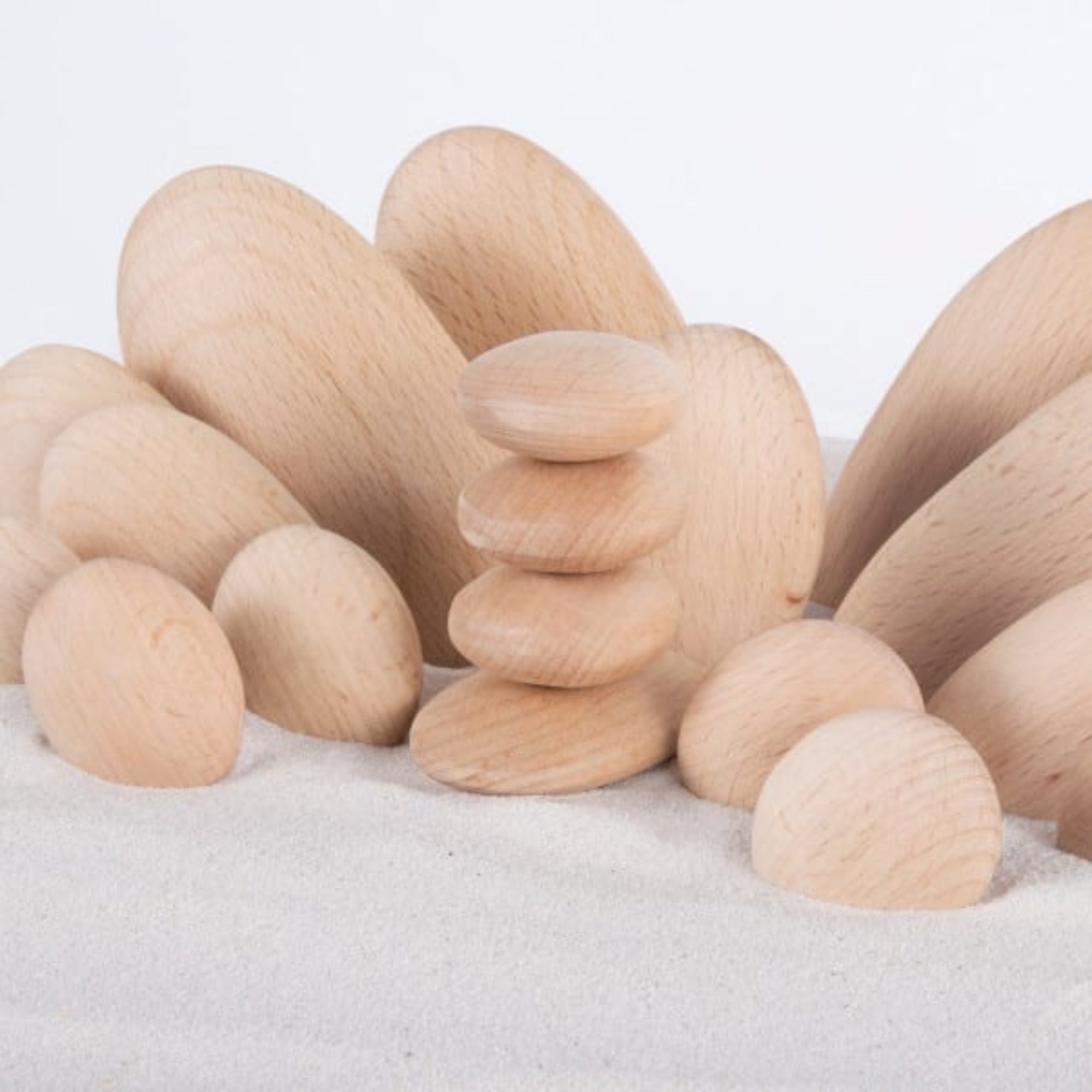 Houten River Stones | set van 20 stenen - Afbeelding 11