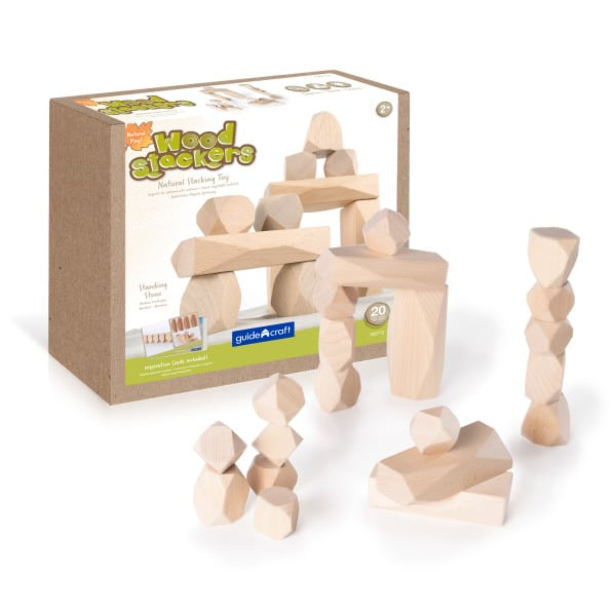Houten stapelstenen | set van 20 stuks