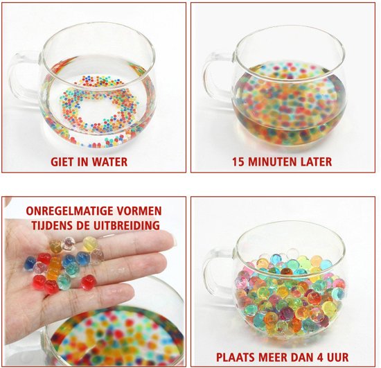 Waterabsorberende gel balletjes - Afbeelding 2