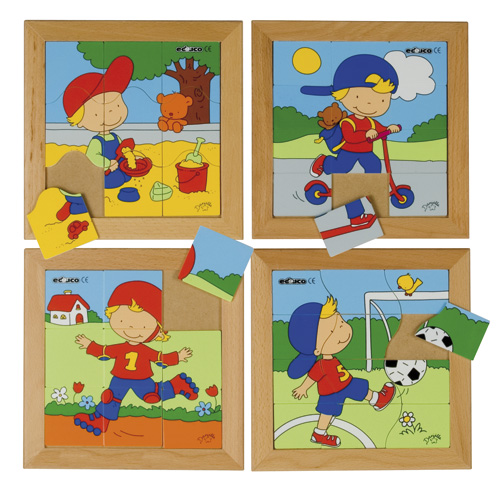 Puzzelserie Jongen | 4 delig