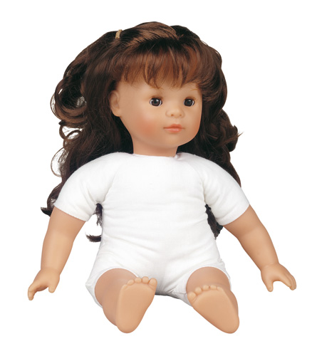 Pop met haar | Zacht lijf | Meisje Europees | 40 cm