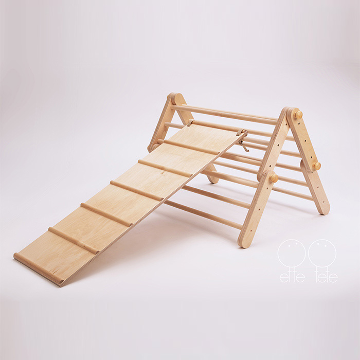 Klimdriehoek met kippenladder en glijbaan | 3 delig