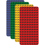 blauw,groen, geel, rood (4 stuks)