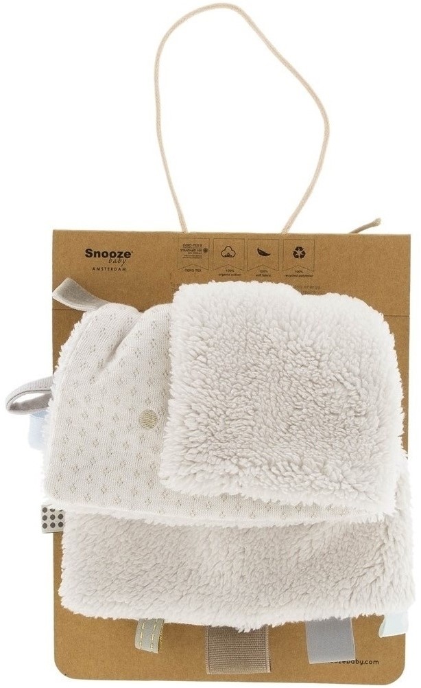 Organisch Knuffeldoekje Stone Beige - 25x25 cm - Afbeelding 3