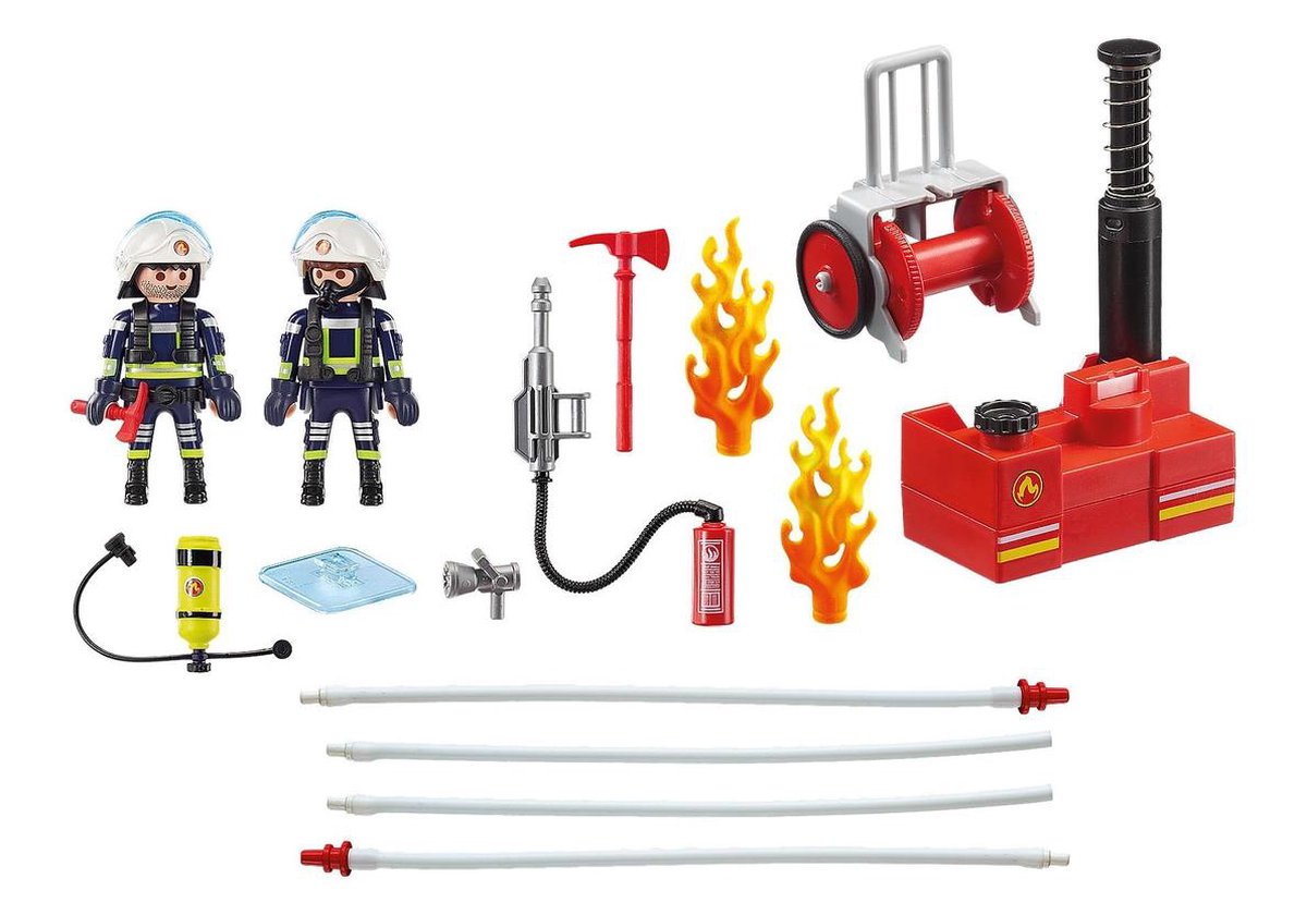 Playmobil 9468 City Action Brandweer team met waterpomp - Afbeelding 4