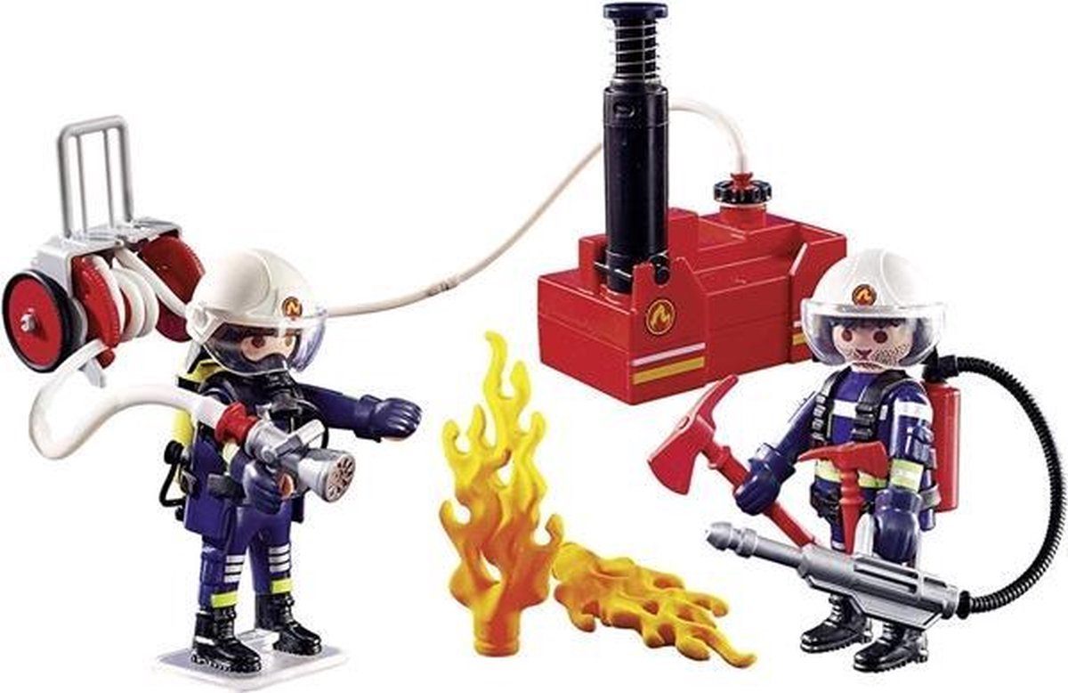 Playmobil 9468 City Action Brandweer team met waterpomp - Afbeelding 2