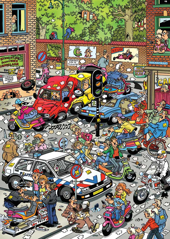Puzzel Jan van Haasteren; Verkeerschaos (500 stukjes) - Afbeelding 2